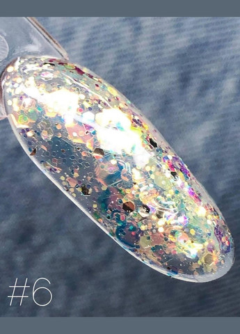 Нейл Новинка! Гель Galaxy glitter для ногтей с разноцветными блестками №3 8мл Saga (342376544)