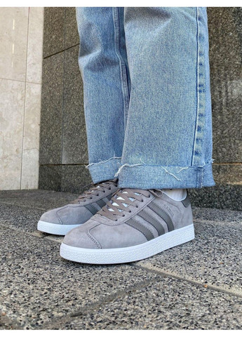 Сірі Осінні кросівки чоловічі adidas gazelle grey 2 адідас газель No Brand