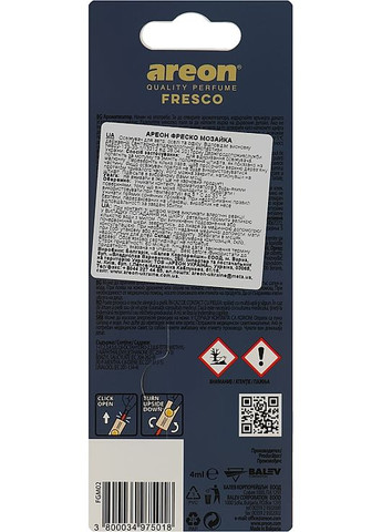 Ароматизатор воздуха "Харизматический" Fresco Mosaic Charismatic 4ml (904993-41846) Areon (368666549)