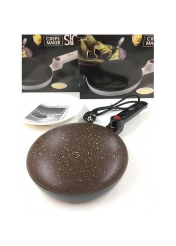 Блестящая сковорода для блинов 20 см антипригарное покрытие SP 5208 Brown Sinbo (306716641)