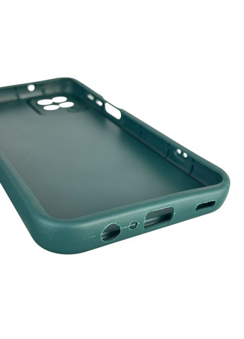 Чохол силіконовий Soft Touch з 3D принтом для Galaxy A12 (SM-A127F) темно-зелений (Повний захист камери) Samsung (373670616)