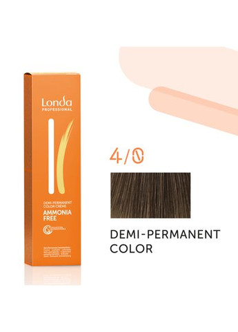Інтенсивна фарба відтінкова для волосся Professional DEMI 4/0 середньокоричневий, 60 мл Londa Professional (292736293)