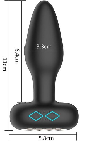 Анальна пробка з ротацією Little Gems app Focus (370203110)