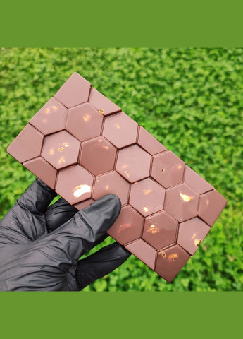 Молочний шоколад 55% на меду, крафтовий з горіхами кеш’ю 80 грам МЕД ПОШТОЮ (322149060)