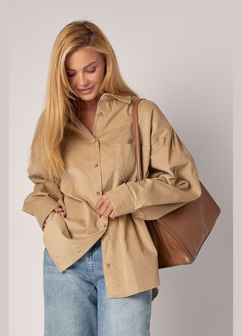 Вельветова жіноча сорочка оверсайз No Brand (304792044)