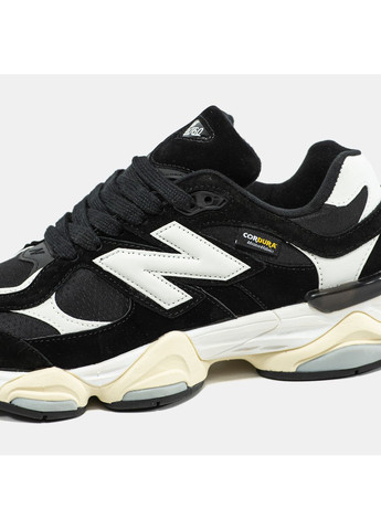 Черно-белые демисезонные кроссовки мужские new balance 9060 cordura black white | нью беланс 9060 черно-белые No Brand