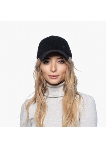Бейсболка з регулятором і вушками жіноча ангора/кашемір чорна КЛАРІС LuckyLOOK 323-810 (322790144)