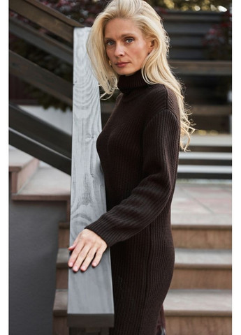 Коричнева сукня 2897 перлина Triko Bakh