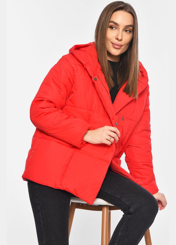 Червона демісезонна куртка жіноча демісезонна червоного кольору Let's Shop