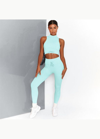 Комплект для фитнеса (спортивный костюм) топ и леггинсы 8344 L бирюзовый Fashion (336547496)