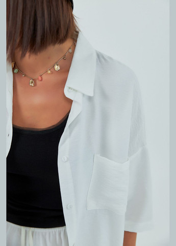 Однотонний костюм з сорочкою та шортами Lurex (339433434)