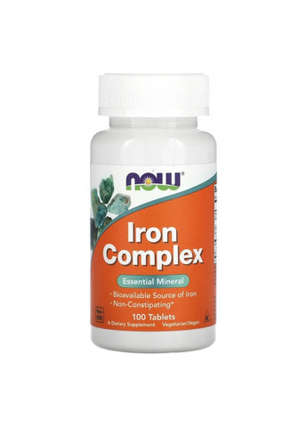 Добавка Iron Complex - 100 tabs Now Foods (280899581)