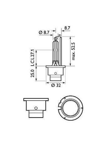 Автолампа ксенонова D2S 85V 35W 5000K P32D-2 / WHITE VISION GEN2 - ЯСКРАВІСТЬ СВІТЛА ЗБІЛЬШЕНО НА 120% (PS 85 Alfa (354335793)