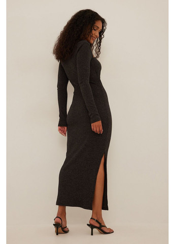 Темно-серое платье демисезон,темно-серый меланж, NA-KD