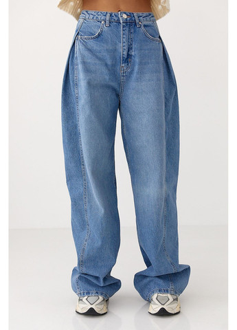 Сині широкі джинси Baggy - синій колір Lurex - (364967881)