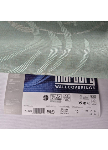 Виниловые обои 0.53 × 10.05 м 59123, зеленые для спальни, гостиной, кабинета MARBURG (368895616)