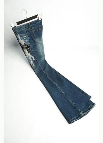 Женские винтажные клешеные джинсы S-1470 Синий Tantra - (272797650)