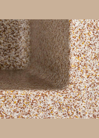 Гранітна мийка для кухні 4040 RUBA матова карамель Platinum (342069342)