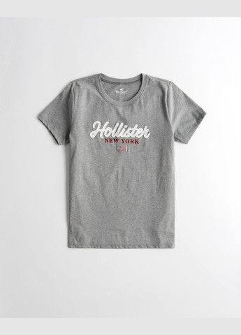 Серая летняя футболка hc9238w Hollister