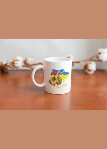 Кружка с принтом "Украина" 330 мл Белая No Brand (324262390)