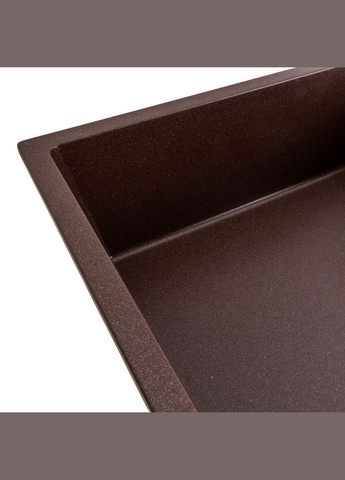 Гранітна мийка для кухні 8650 DIAMOND матова (мокко) Platinum (269793866)