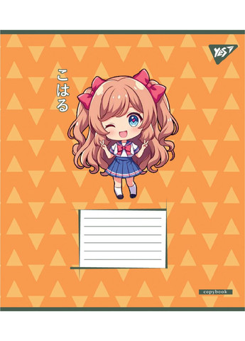 Набір зошитів шкільних А5/12 лінія Anime girls 25 шт (767988) Yes (352167483)