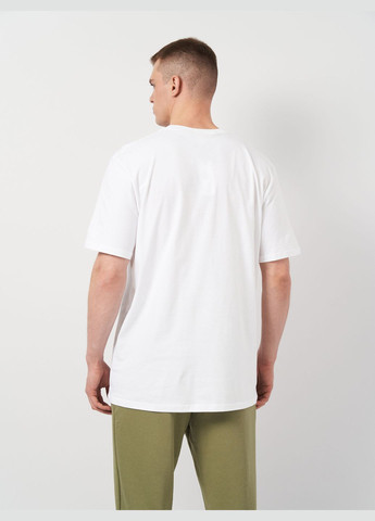 Белая футболка для мужчин базовая с коротким рукавом Роза