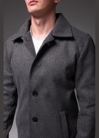 Сіре демісезонне Пальто Кашемір на Тонкій Підкладці No Brand