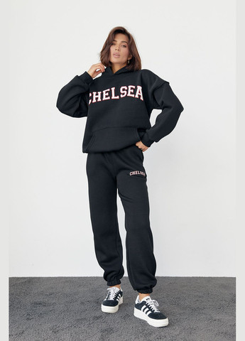 Женский спортивный костюм на флисе с принтом Chelsea 23168 Lurex (280910596)