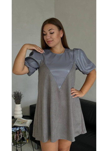 Сіра повсякденний сукня жіноча а-силует Гермес однотонна