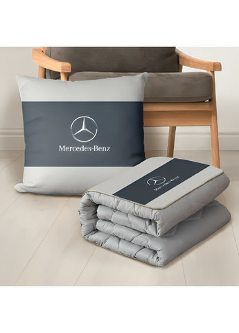 Дорожная автомобильная подушка с пледом одеялом логотипом марки машины складная конструкция (480615-Prob) Mercedes-Benz Unbranded (338956185)