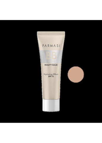 Тональний крем ВВ зволожуючий сонцезахисний 15 SPF 04 Medium To Tan 30 мл Farmasi (294944643)