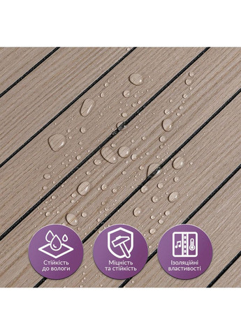 Покрытие виниловое самоклеющееся 3D рейки 600х600х2,8мм Тик ореховый SW-00002202 Sticker Wall (361161277)