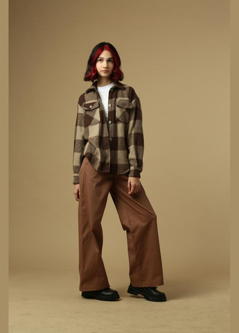 Коричневые спортивные, повседневный, кэжуал, джинсовые демисезонные карго, палаццо брюки IRmAS