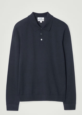 Темно-синяя футболка-поло для мужчин Cos