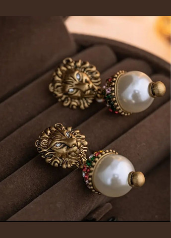 Винтажный стиль: роскошные жемчужные серьги львы, 10-836 Fashion Jewelry (336550642)