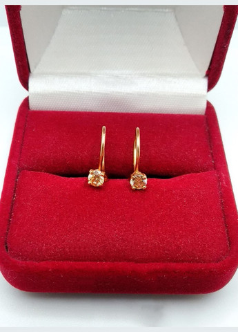 Сережки золото 585° 0,96г. петлі дитячі шампань () КЮФ Максаліна 353-8313 (306432479)