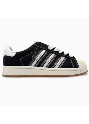 Білі кросівки чоловічі adidas superstar x korn black white адідас суперстар білі демісезон No Brand