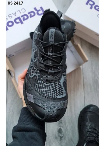КРОССОВКИ ЖЕНСКИЕ REEBOK ZIG KINETICA 2.5 EDGE BLACK GRAY РИБОК ЗИГ ЕДЖ ЧЕРНЫЕ No Brand чёрные демисезоны (391998110)