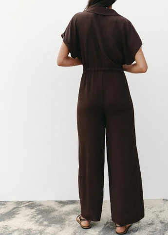 Комбінезон Zara однотонний темно-коричневий