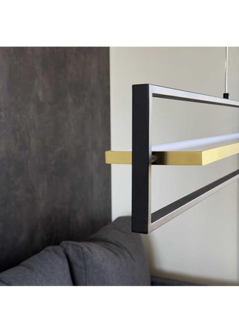 Світильник LED smart PRADA-P+пульт 90W 3000-5000K IP20 прямокутник чорно-золотий Violux (365652251)