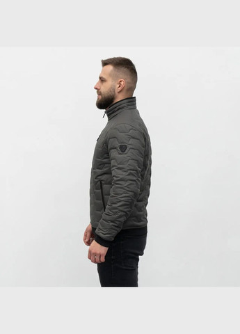 Темно-сіра демісезонна чоловіча осіння куртка великого розміру SK