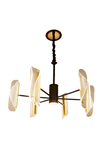 Люстра світлодіодна акрілова N 3722-6 BK+GD (104W) Sirius (269792702)