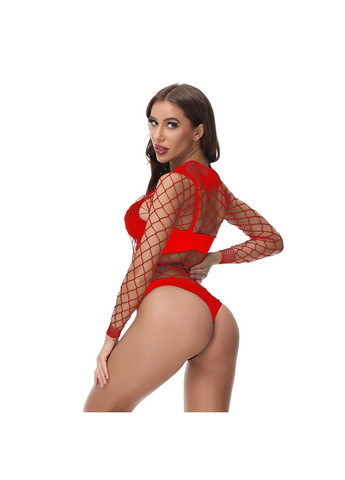 Красный эротическая боди-сетка с воротом – эротическое бельё No Brand