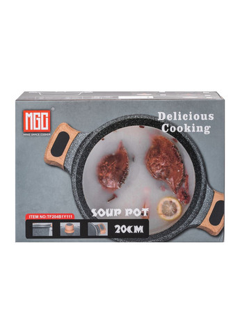 Кастрюля алюминиевая с антипригарным покрытием 3 л, черный MGC (322771181)