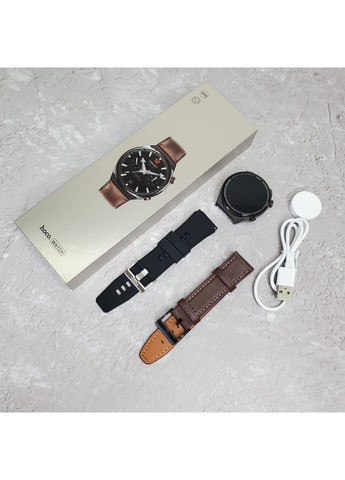 Круглий водостійкий Смарт годинник Y11 з 2 ремінцями Hoco (353497611)