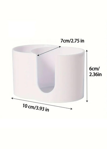 Подставка двойная для ушных палочек и ватных дисков белая (OK0071_1) No Brand (315885428)