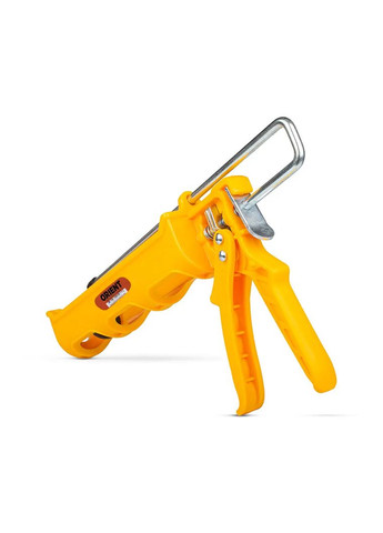 Пістолет для силіконів, герметиків і хімічних анкерів, 345 мл, 2-х штоковий AKT19Y жовтий Bull Orient (360881664)