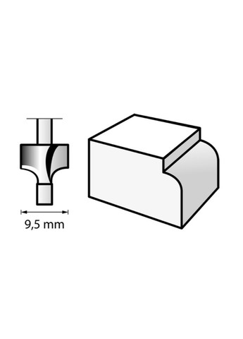 Кромочная фреза 612 (9.5х37 мм) резец для закругления кромки (21799) Dremel (290253483)