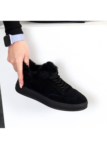 Зимние кроссовки No Brand чёрные зима (369363787)